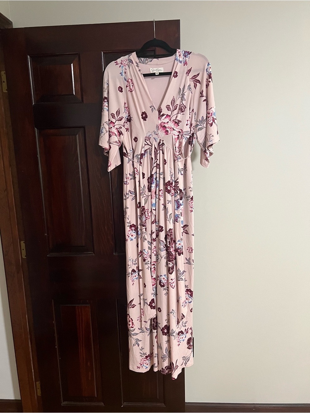 Jessica Simpson Maternity Blush Lilac Top with Floral Trim